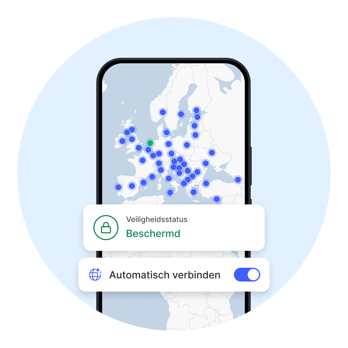 Automatisch verbinden schakelt je VPN-bescherming in zonder dat je erover na hoeft te denken.