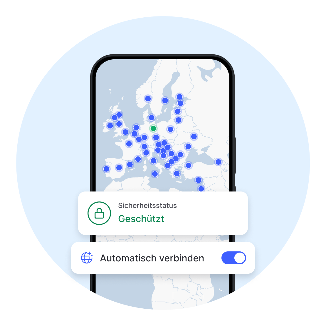 Die automatische Verbindung schaltet deinen VPN-Schutz ein, ohne dass du daran denken musst.