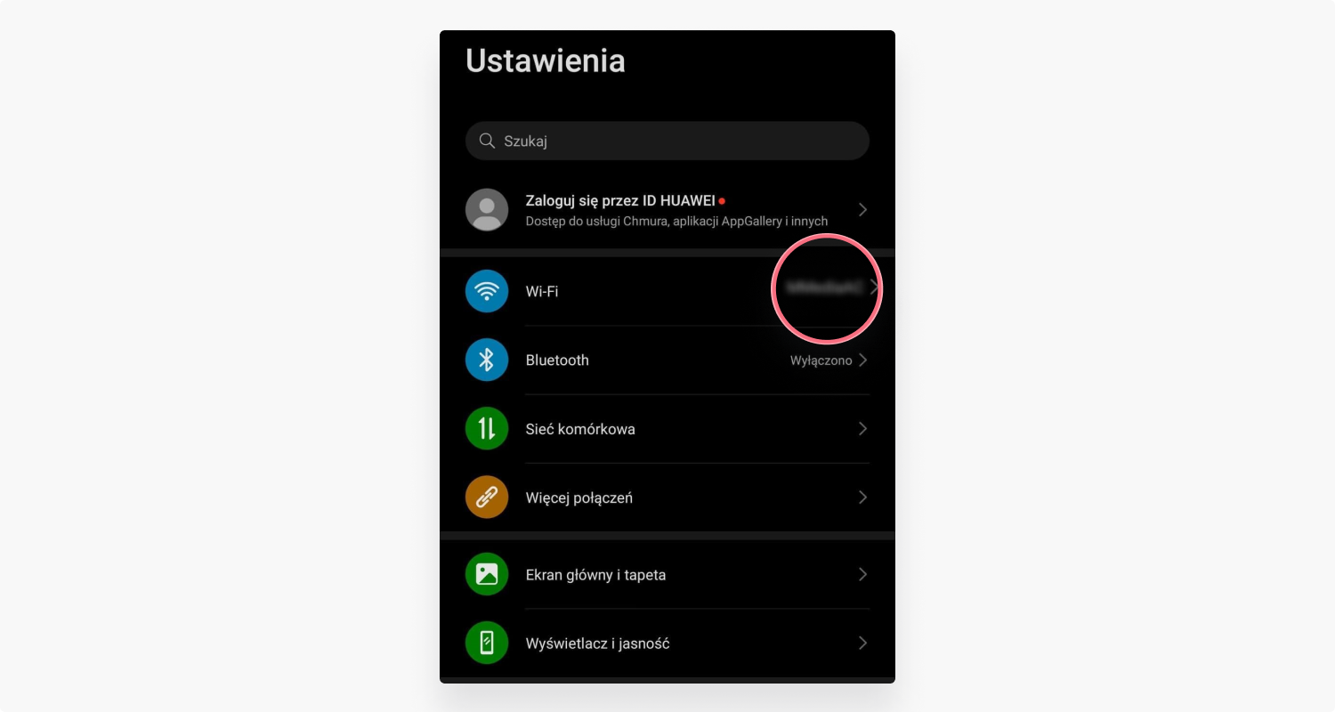 jak sprawdzić adres IP routera na Androidzie: krok 1