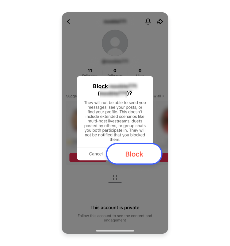 blog screenshot how to block someone on tiktok en 3