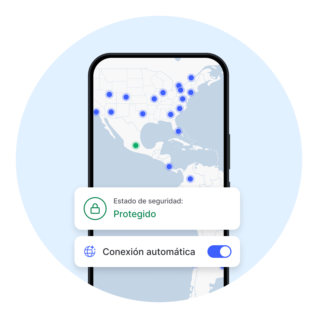 La conexión automática activa su protección VPN sin que tenga que pensar en ello.