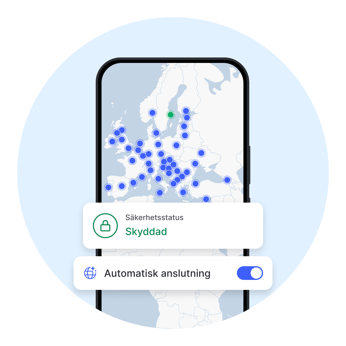 Automatisk ansluting slår på ditt VPN-skydd utan att du behöver tänka på det.