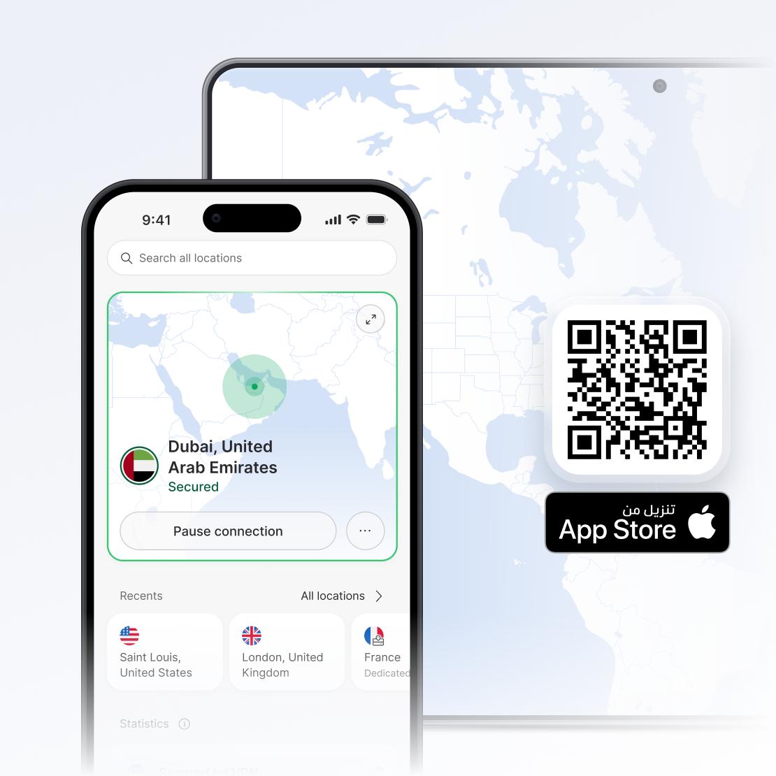 تطبيق NordVPN لأجهزة iPhone وiPad