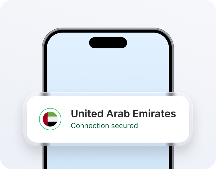 هاتف ذكي بعنوان بروتوكول إنترنت (IP) مخصص للإمارات العربية المتحدة.