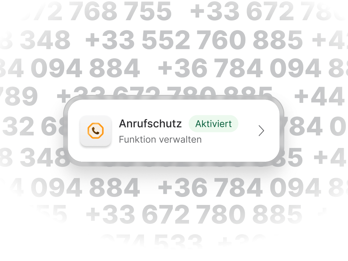 Eine Telefonbenachrichtigung, die anzeigt, dass der Anruf-Schutz aktiv ist.
