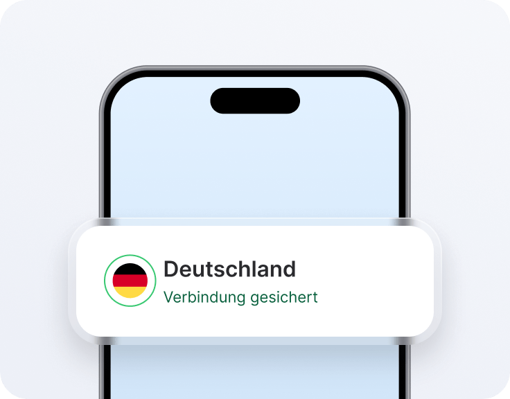 Ein Smartphone mit einer dedizierten IP-Adresse für Deutschland.