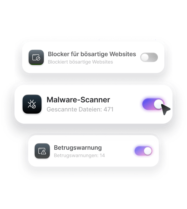 Bedrohungsschutz Pro™ mit aktiviertem Malware-Scanner