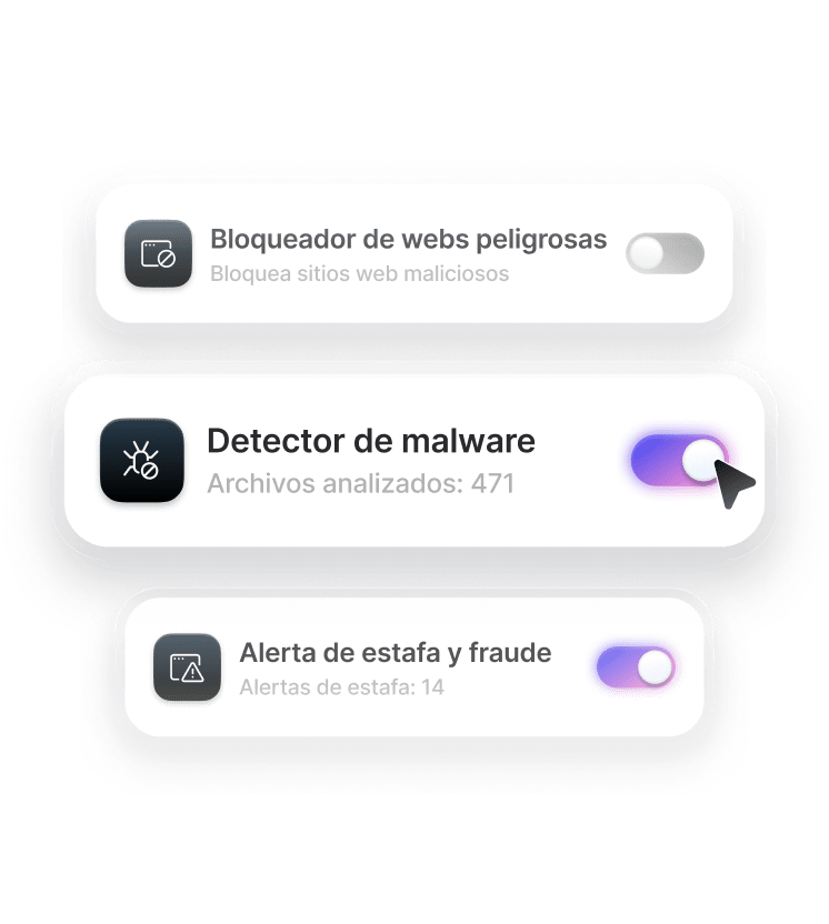 Protección contra amenazas Pro™ con escáner de malware activado