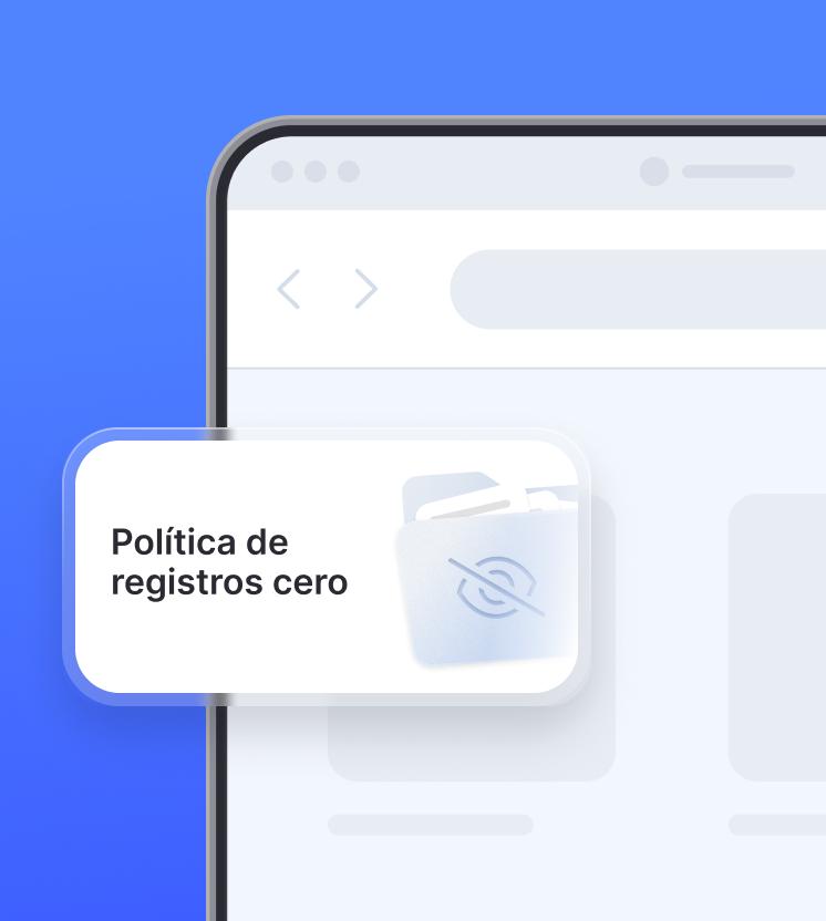 Un portátil con un fragmento que muestra la política de registros cero de NordVPN.