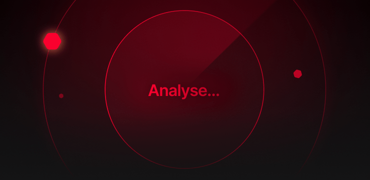 Un cercle rouge sur lequel est inscrit le mot « Scanning ».