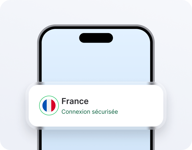 Un smartphone avec une adresse IP dédiée en France.