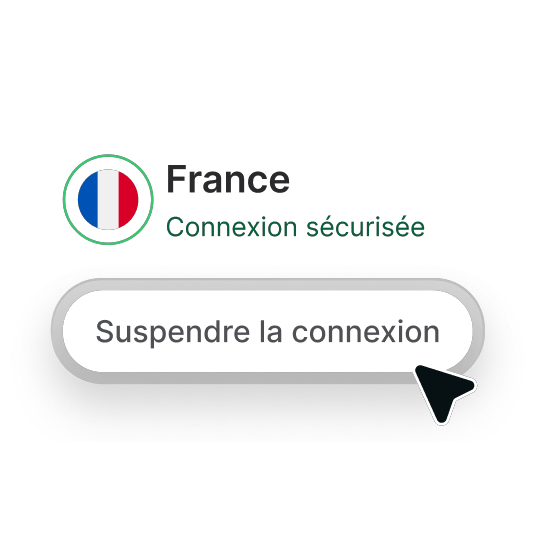 Un extrait de l'application NordVPN montrant comment mettre facilement en pause une connexion VPN.