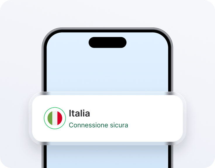 Uno smartphone con un indirizzo IP dedicato in Italia.