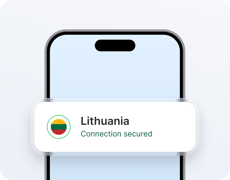 Išmanusis telefonas su Lietuvos priskirtuoju IP adresu.