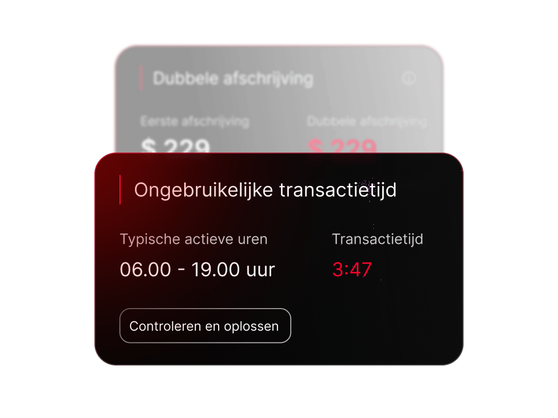 Een melding van NordVPN over transactiemonitoring waarin wordt gewaarschuwd over een ongebruikelijke transactietijd.