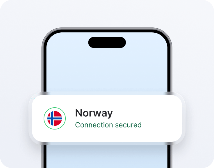 En smarttelefon med en IP-adresse som er tilknyttet Norge.