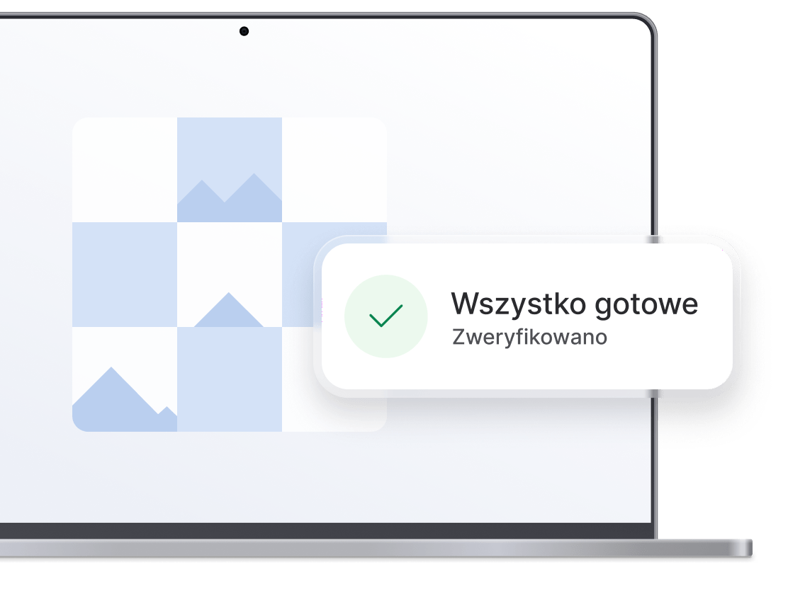 Powiadomienie o pomyślnej konfiguracji stałego adresu IP – funkcji, która pozwala uniknąć weryfikacji CAPTCHA.