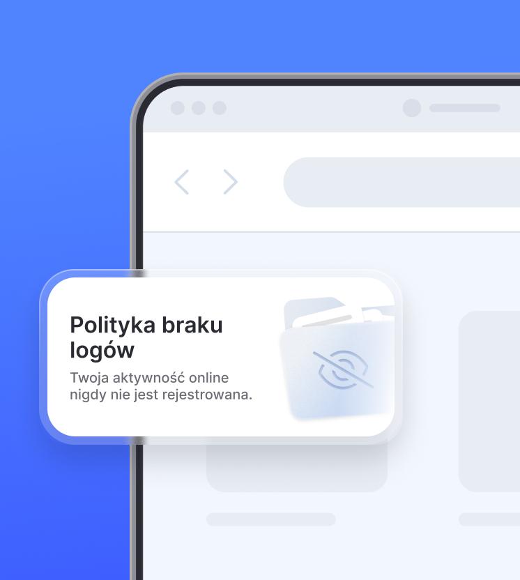 Laptop z fragmentem tekstu przedstawiającym politykę braku logów NordVPN.