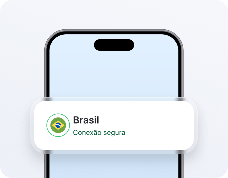 Um smartphone com endereço de IP dedicado ao Brasil.