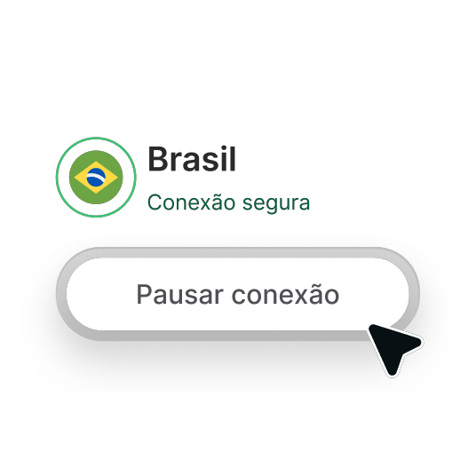 Um trecho do aplicativo da NordVPN mostrando como pausar facilmente a conexão de VPN.