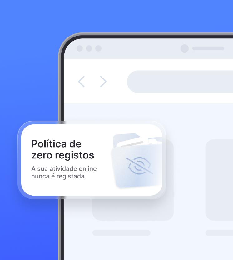 Um portátil com um excerto que mostra a política de não conservação de registos da NordVPN.