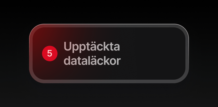 En varning från dataläckagekontrollen om att dataläckage har upptäckts.