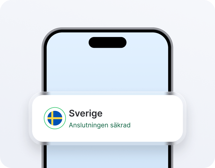 En smartphone med en dedikerad IP-adress i Sverige.