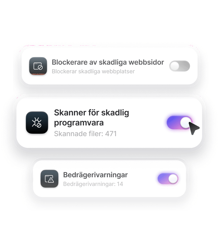 Threat Protection Pro™ med funktionen Skanner för skadlig programvara aktiverad.