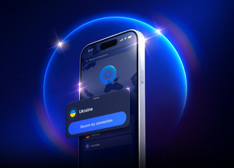 Смартфон, який використовує сервер NordVPN Україні для безпечного перегляду сайтів в Інтернеті.