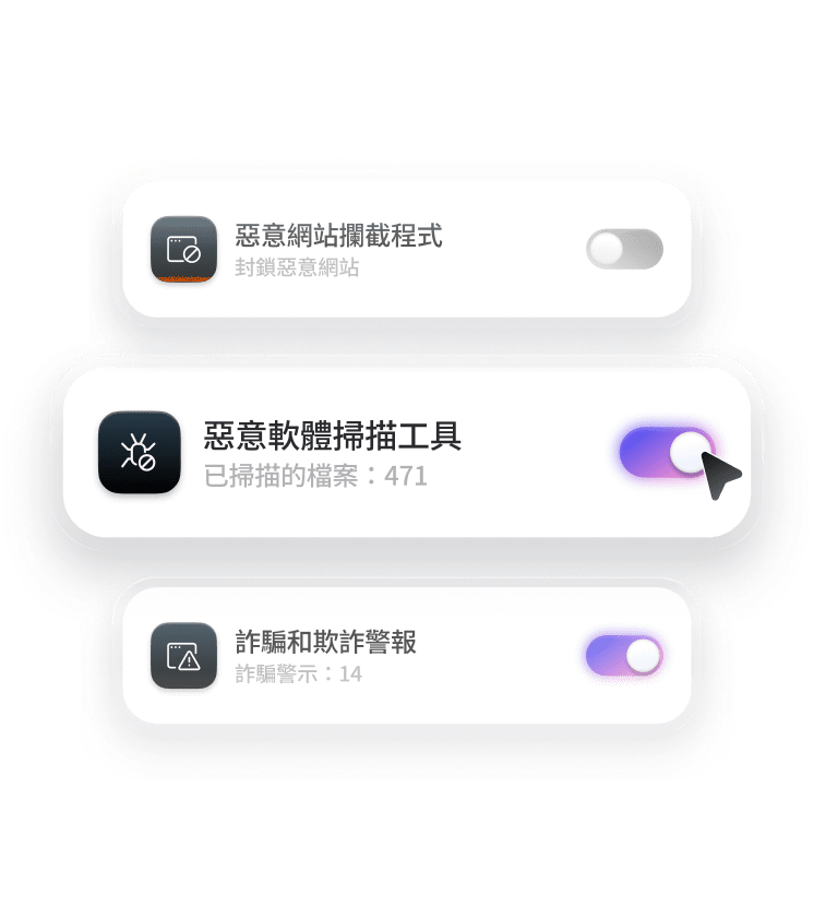 已啟用惡意軟體掃描功能的威脅防護 Pro™