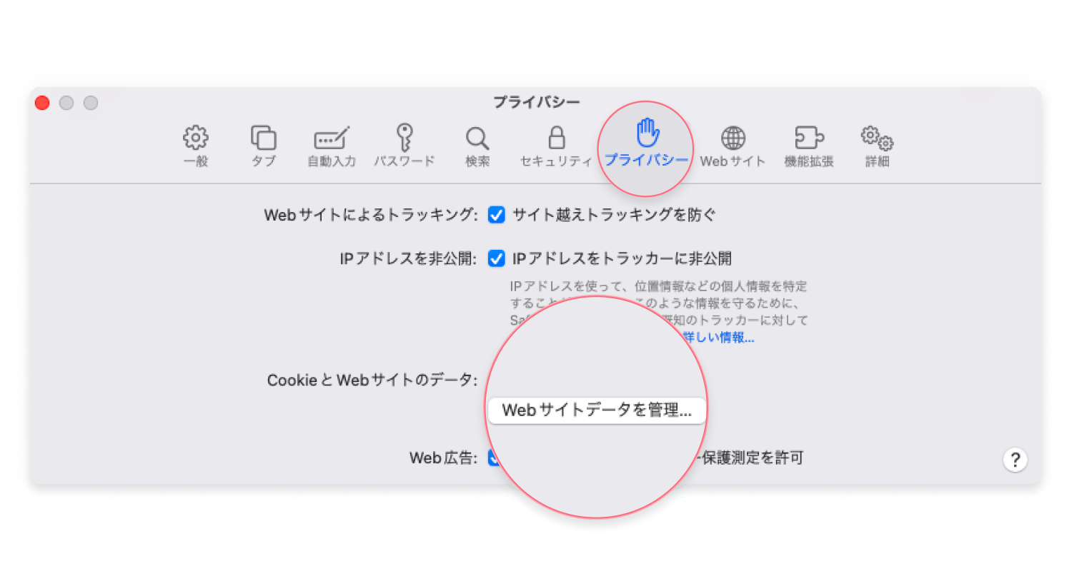 Safariのデータを削除する方法：ステップ1