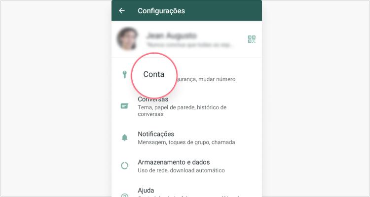 excluir whatsapp: passo nº3