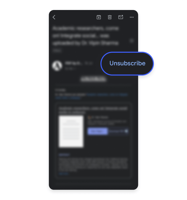 unsubscribe on google: step 1