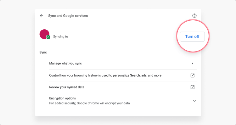Unsync chrome