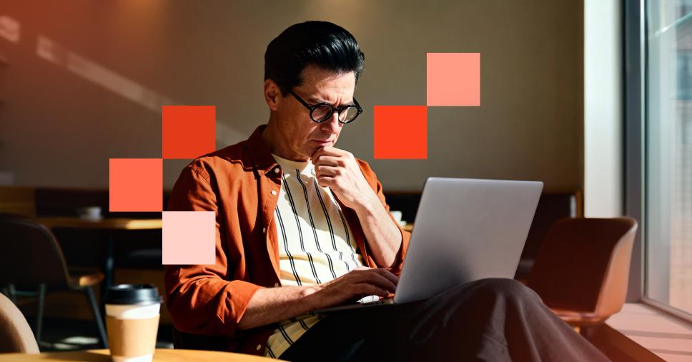 A man searching how to repair his credit profile
