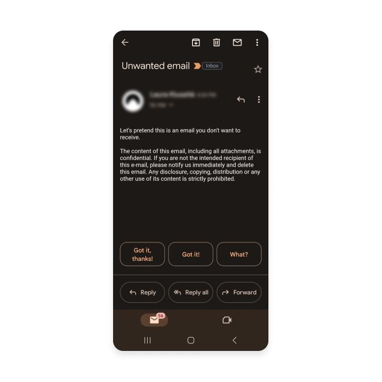 block emails in gmail on android - step 1: find unwanted email
