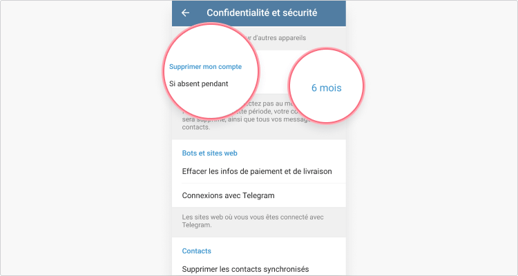 Comment supprimer Telegram étape 4