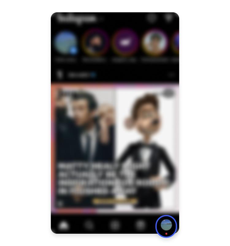 Button profil Instagram