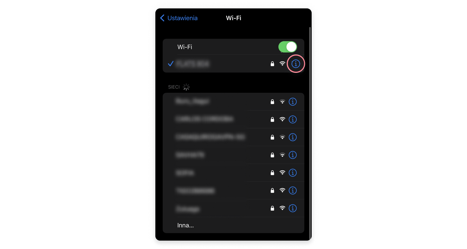 Maska podsieci iOS: krok 2