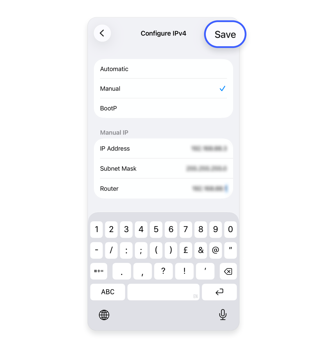How to change the IP address on an iPhone: Step 6