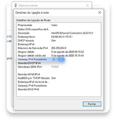 como saber o IP do router em windows: passo nº5