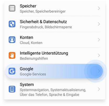 Ein Google Konto bei Android löschen Schritt 1