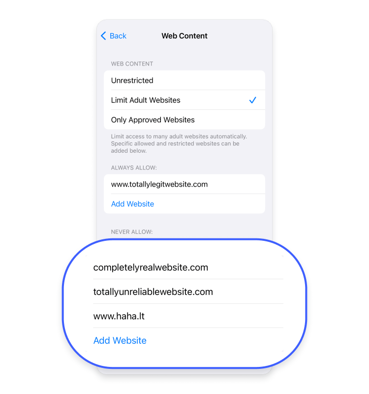 How to block a website on iPhone: Step 6