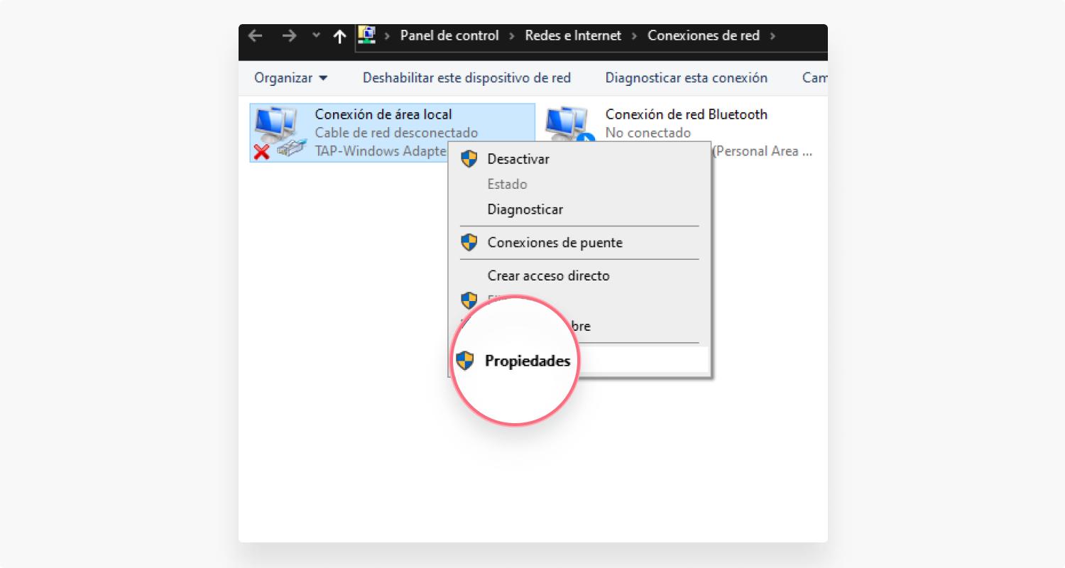 cómo solucionar el error ‘Ethernet no tiene una configuración IP válida’: paso 5
