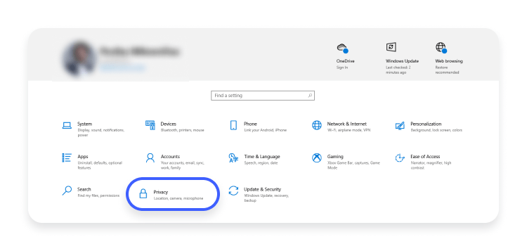 windows10 disable activity tracker privacy
