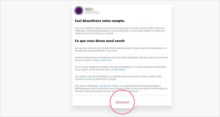 Supprimer Twitter Depuis un ordinateur étape 6