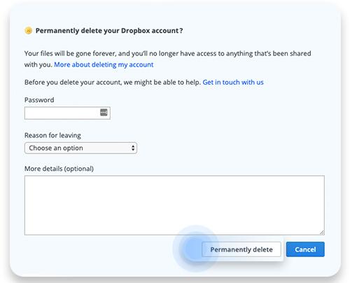 Click Permanently delete
