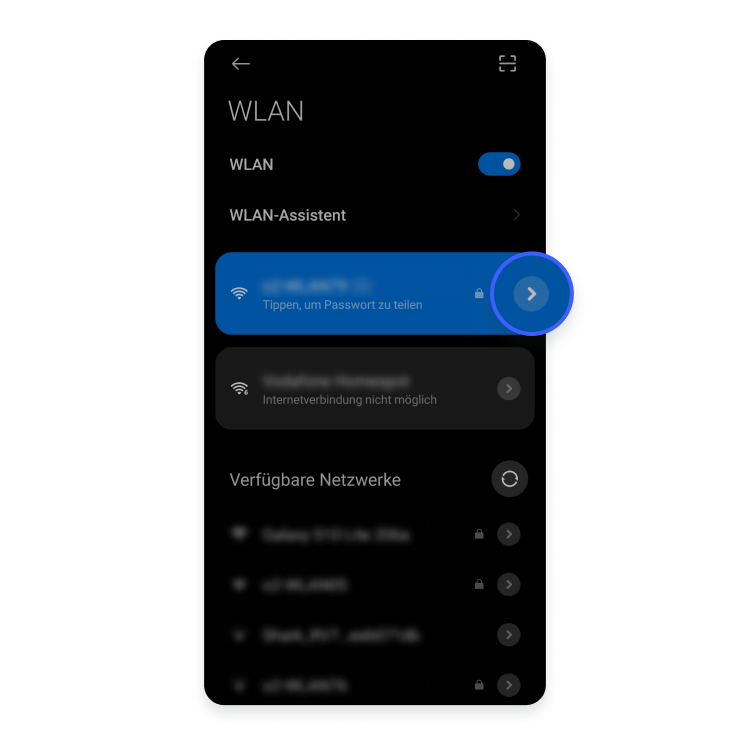 Proxyserveradresse finden Android Schritt 2