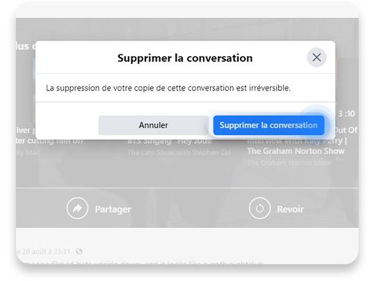 supprimer conversation Messenger sur un ordinateur – dernière étape