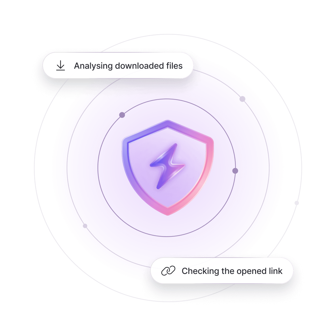 NordVPN’s next-gen antivirus logo with snippets describing different functions.